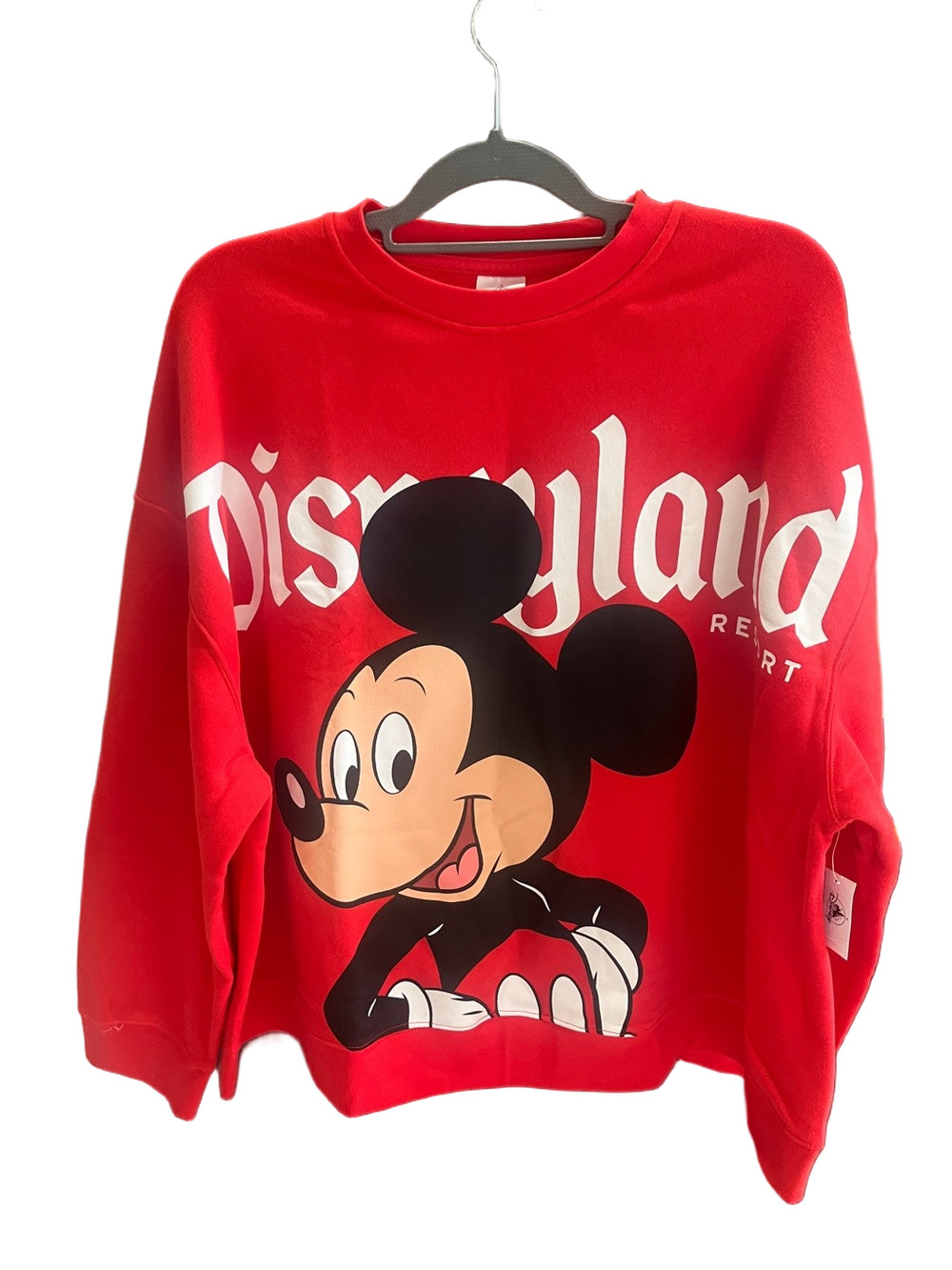Disneyland Resort Red Crewneck Mickey Mouse Two-sided Sweatshirt 1X